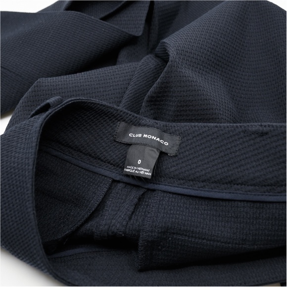 CLUB MONACO Deep Navy Textured Dress Pants - Picture 8 of 9